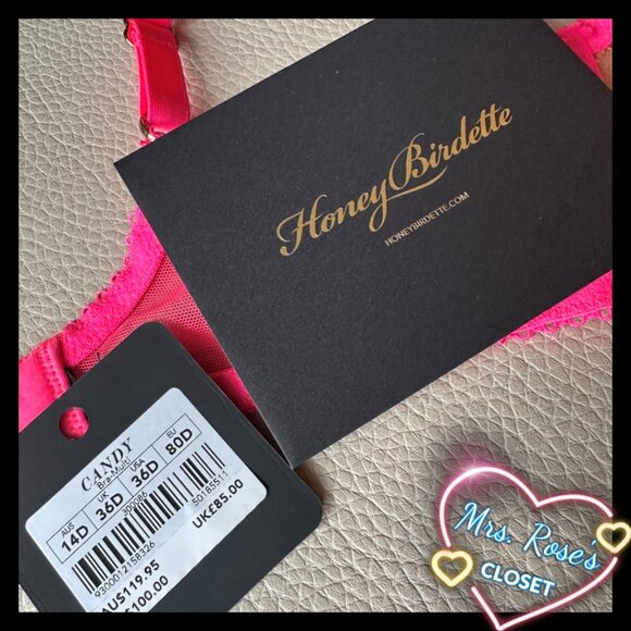 Honey Birdette Candy Multicolor Bra Size US 36D, UK 36D, EU 80D, AUS 12D - Picture 3 of 3